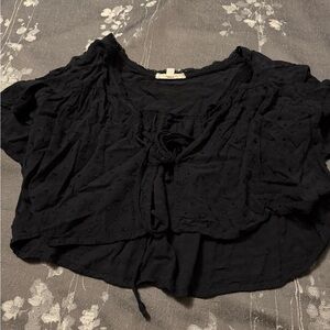 PacSun La Hearts Black Tie Front Top Size Medium